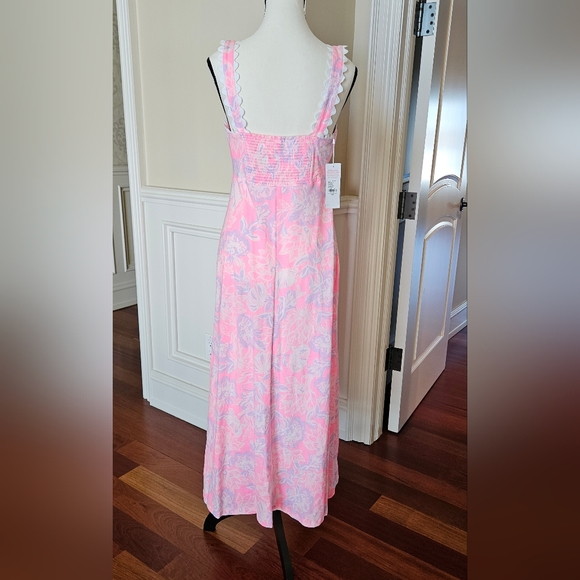 NWT Dwyer Midi Dress Color: Rousseau Pink Zen Sz M - Picture 4 of 11